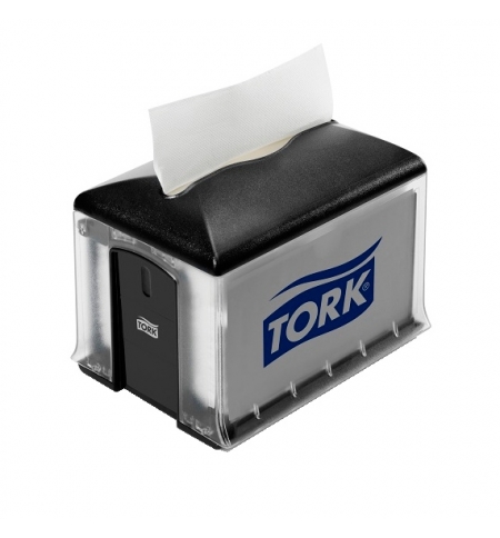 фото: Диспенсер для салфеток Tork Interfold N4 272608, настольный, на 200шт, черный
