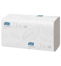 Бумажные полотенца Tork Advanced H3 290184, листовые, 200шт, 2 слоя, белые