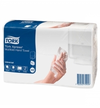 фото: Бумажные полотенца Tork Universal H2 471103, листовые, 190шт, 2 слоя, белые