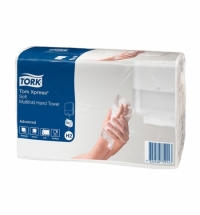 фото: Бумажные полотенца Tork Advanced H2 471135, листовые, 190шт, 2 слоя, белые