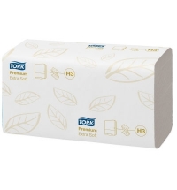 фото: Бумажные полотенца Tork Premium H3 100278, листовые, 200шт, 2 слоя, белые
