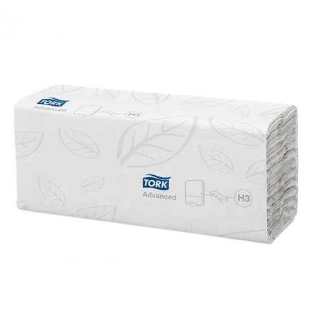 фото: Бумажные полотенца Tork Advanced H3 290264, листовые, 120шт, 2 слоя, белые