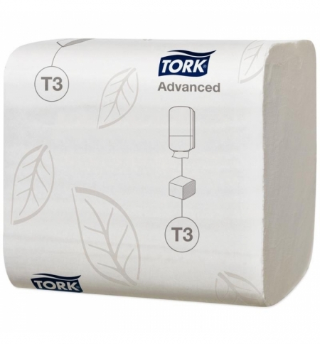фото: Туалетная бумага Tork Advanced T3 114271, 242 листов, 2 слоя, белая