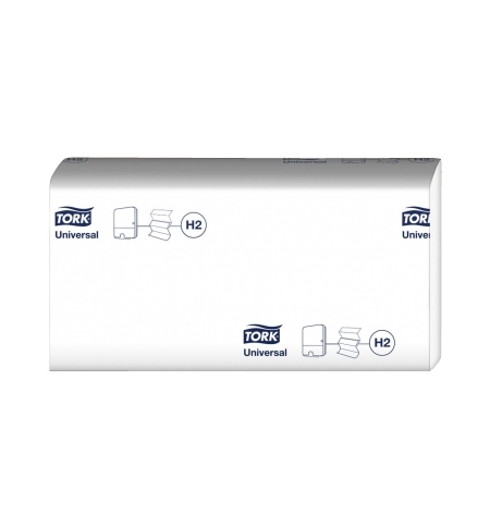 фото: Бумажные полотенца Tork H2 Universal Multifold 471093, листовые, Z-сложения, 250шт, 1 слой, белые
